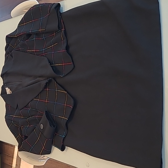 VTG SELINA Woolmarked Dress with Built in Multi-colored Patterned Blazer - Picture 3 of 17